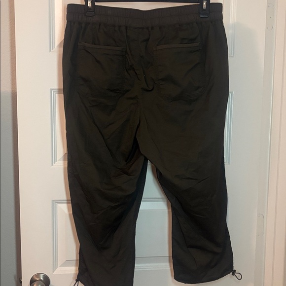 Lane Bryant Brown Utility Cargo Pants SZ 14/16 elastic waist pull on casual - Picture 2 of 14